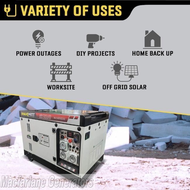 13kVA Maxwatt Air Cooled Electric Start Diesel Generator (MX14000DSE)
