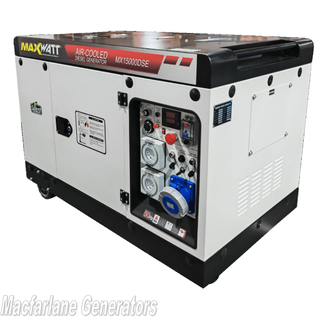 15kVA Maxwatt Air Cooled Electric Start Diesel Generator (MX15000DSE)