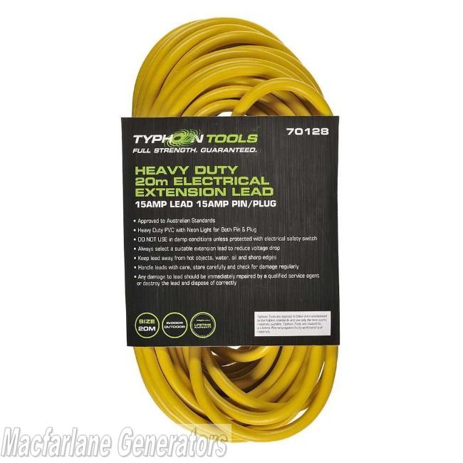 20m Extension Cable 15amp with LED Light