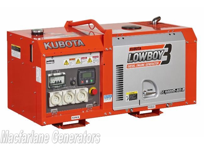 8kVA Kubota Lowboy Diesel Generator (GL9000D-AU-B)