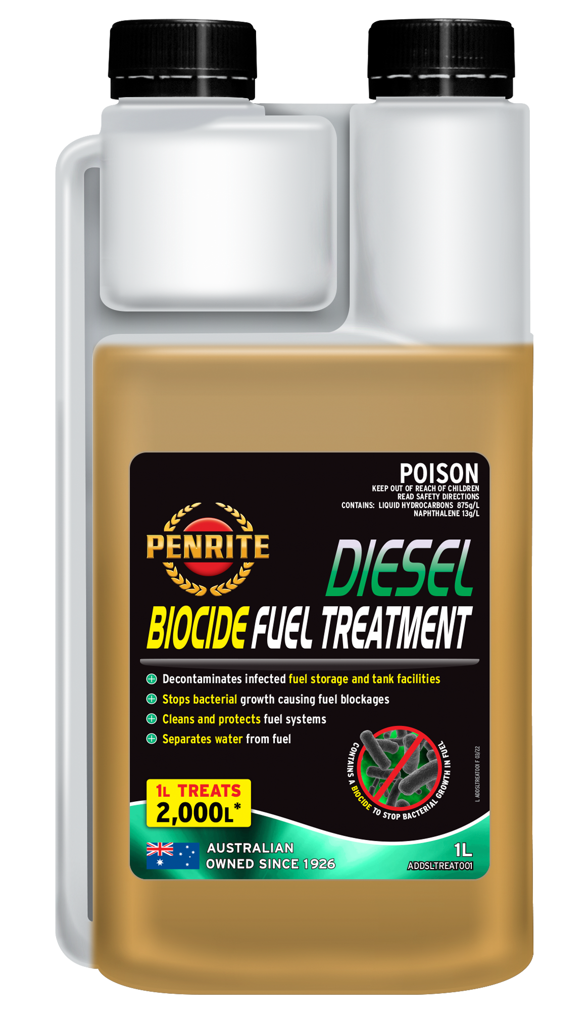 1L Penrite Diesel Biocide Fuel Treatment