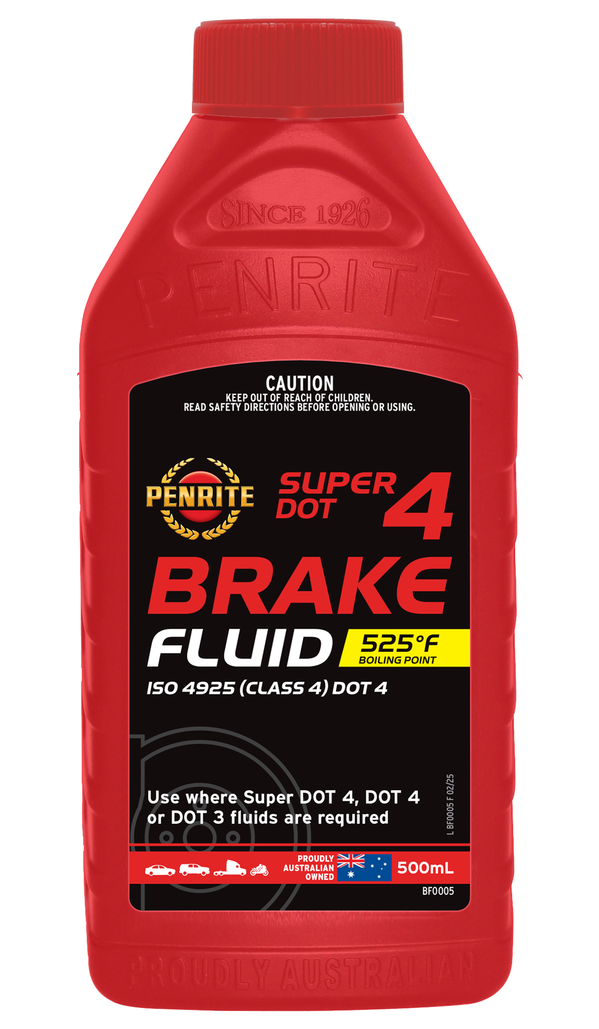 500ml Penrite Brake Fluid Super Dot4