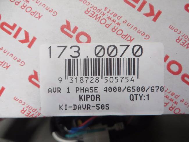 KIPOR KI-DAVR-50S AVR 1PH for KGE4000X, KGE6500X and KDE6700TA