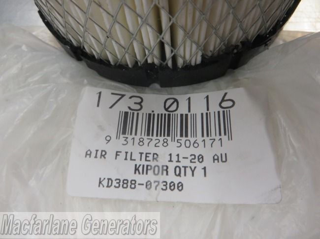 Kipor Air Filter for KDE11-20SS and SSAU