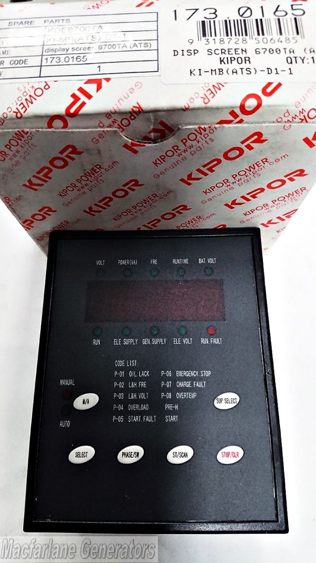 Kipor Display Screen Automatic Transfer Switch for KDE6700TA