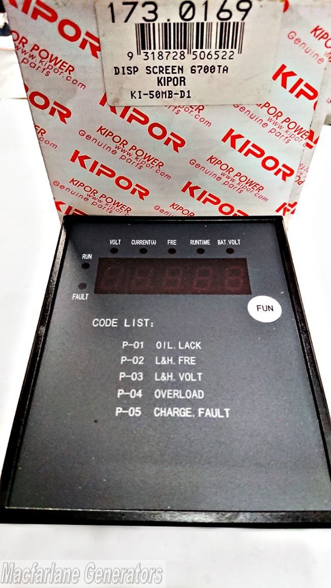 Kipor Display Screen for KDE6700TA