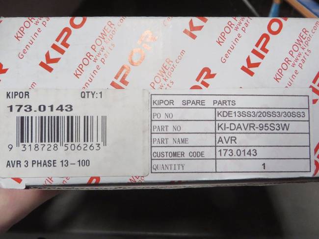 Kipor KI-DAVR-250S AVR for KDE13-100SS 3Ph