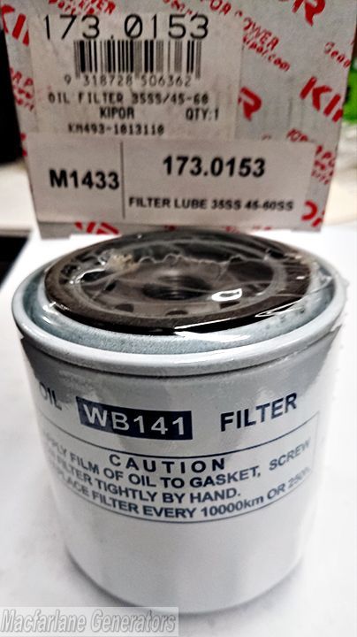 Kipor Oil Filter for KDE35SS, KDE45SS, KDE60SS