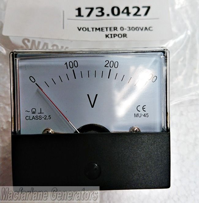 Kipor Voltmeter 0-300VAC for KGE25-6500