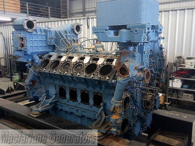 MTU 4000 V12 Diesel Engine Dismantled