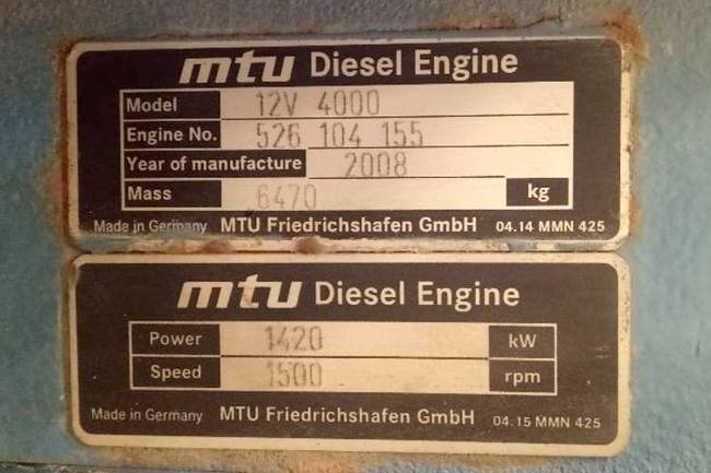 MTU 4000 V12 Diesel Engine Dismantled
