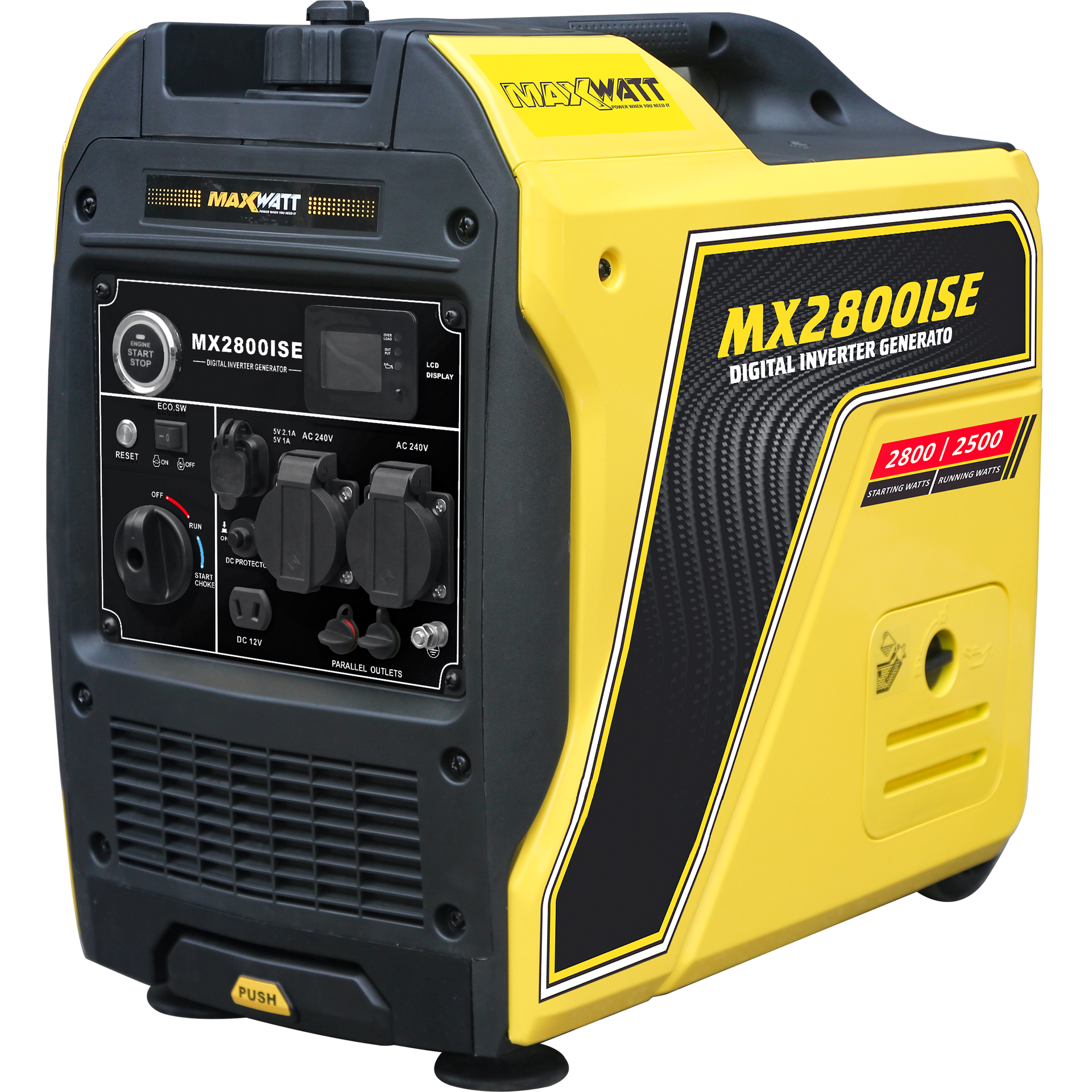 2.8kVA Maxwatt Digital Inverter Electric Start Generator (MX2800iSE)