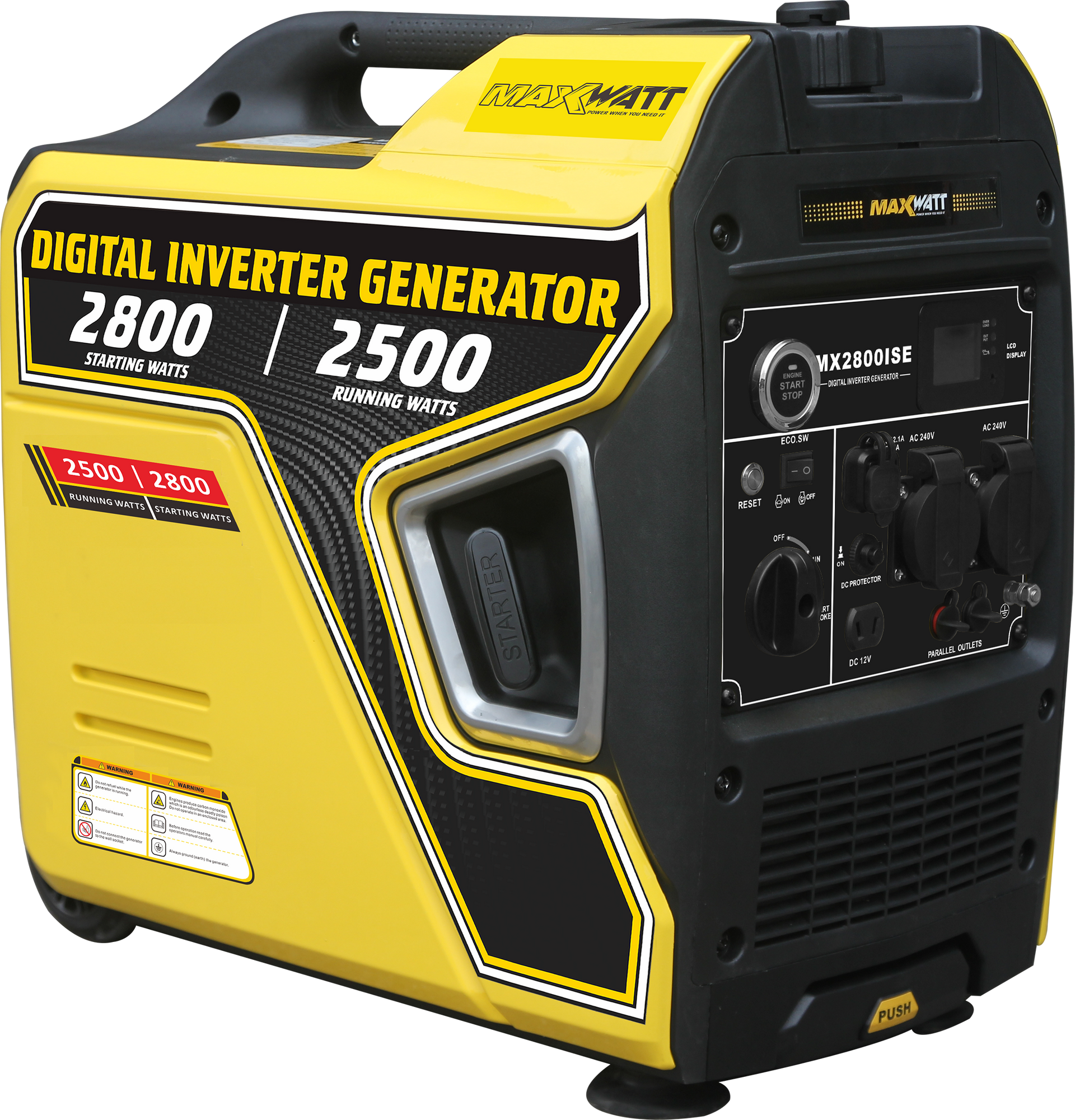 2.8kVA Maxwatt Digital Inverter Electric Start Generator (MX2800iSE)
