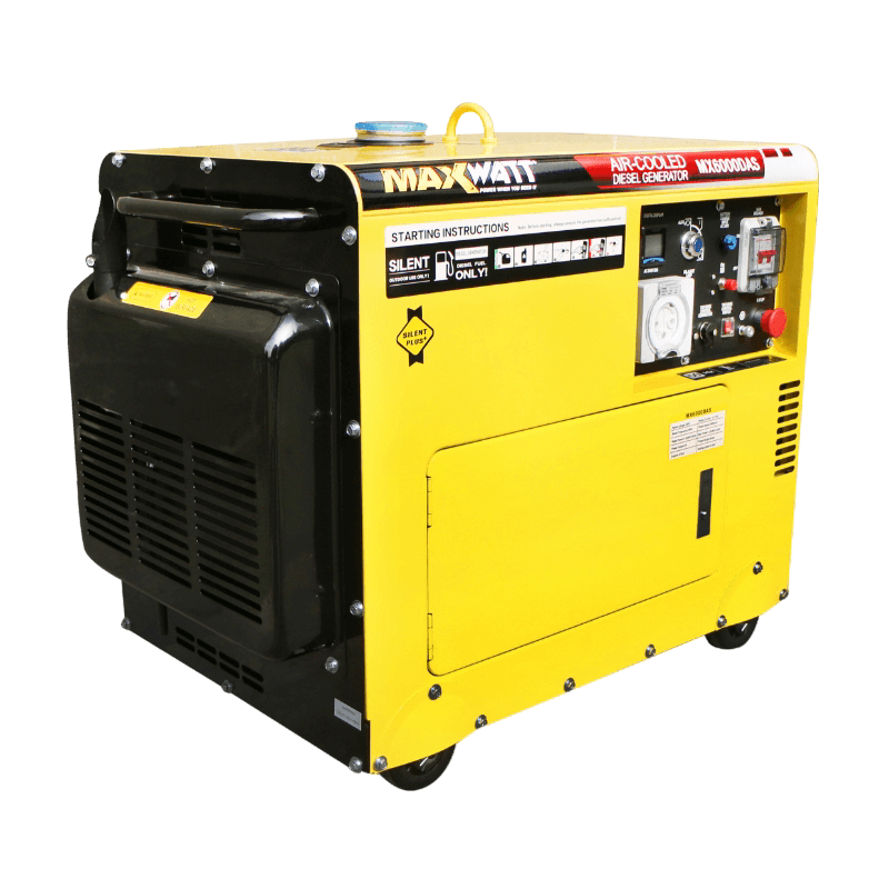 6kVA Maxwatt Electric Start 2 Wire Auto Start Diesel Generator (MX6000DAS)