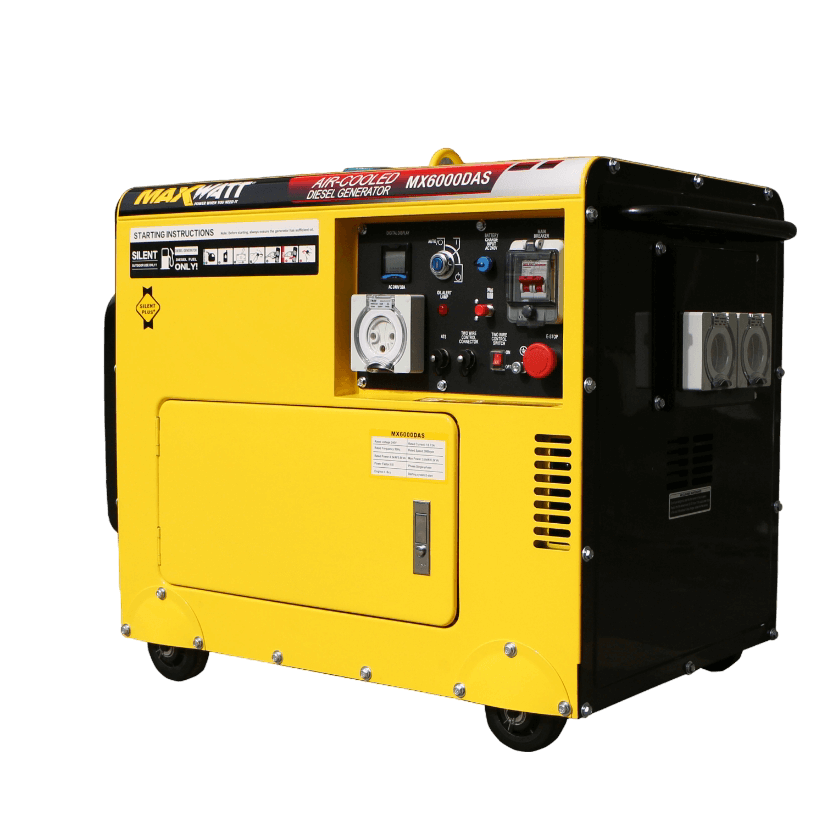 6kVA Maxwatt Electric Start 2 Wire Auto Start Diesel Generator (MX6000DAS)-1
