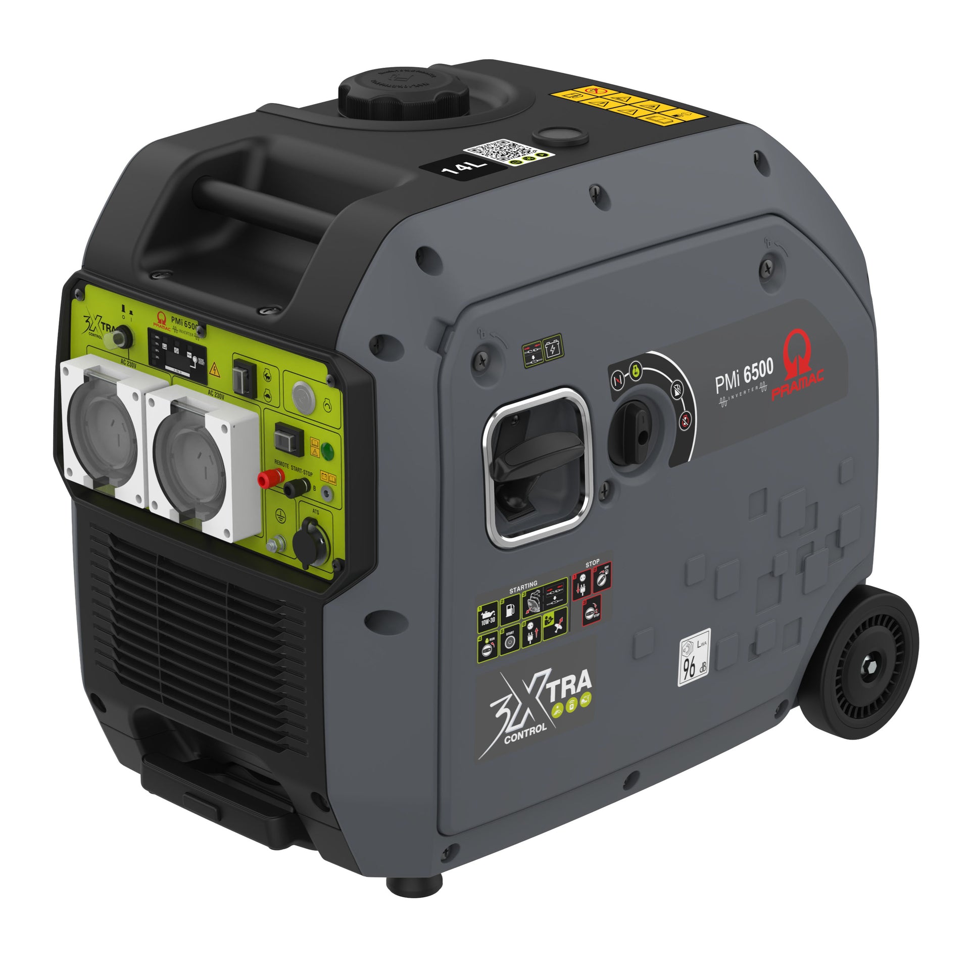 6.5kVA Pramac Petrol Inverter Generator 2 Wire Auto Start (PMi6500) - NEW