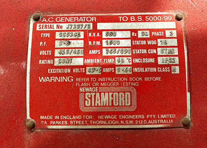 550kVA Pre-owned GEC Dorman Enclosed Generator (U576)-4