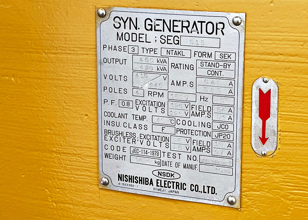 420kVA Pre-owned Mitsubishi Open Generator (U667)-8