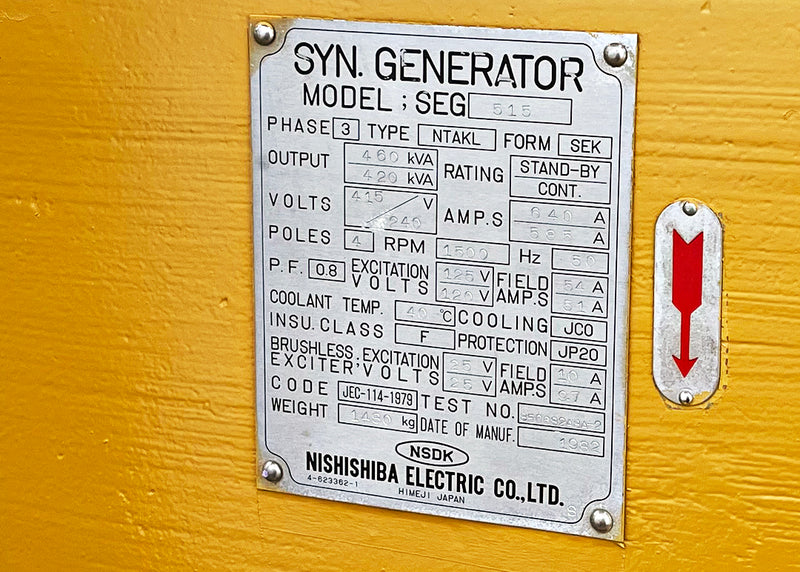 420kVA Pre-owned Mitsubishi Open Generator (U667)-8